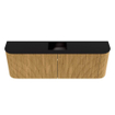 Mondiaz JOYA 123.2cm toiletmeubel - ronding links en rechts kleur Oak - Wastafel FAYE positie Midden Zonder kraangat kleur Urban. SW1421236