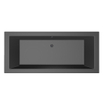 Xenz Society Duobad - 170x75x53 - afvoer Midden - acryl - ebony SW102907