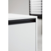 Duravit ketho 2 meuble sous lavabo avec plaque console et 2 tiroirs pour lavabo à gauche 160x55x45.9cm avec poignées anthracite blanc brillant SW772354