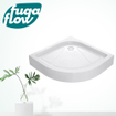 FugaFlow Efficiente Vetro 2.0 Receveur de douche 100x100x15cm quart de rond blanc SW1123784