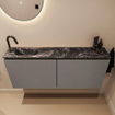 MONDIAZ TURE-DLUX Meuble toilette - 120cm - Smoke - EDEN - vasque Lava - position gauche - 1 trou de robinet SW1104074