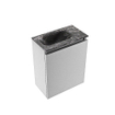 MONDIAZ TURE-DLUX Meuble toilette - 40cm - Plata - EDEN - vasque Lava - position gauche - sans trou de robinet SW1104057