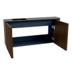 Mondiaz JOYA 91.6cm toiletmeubel - ronding rechts kleur Walnut - Wastafel FAYE positie Links 1 kraangat kleur Urban. SW1421433