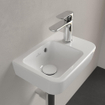 Villeroy & Boch O.novo Lave-mains 1 trou de robinet droite avec trop-plein 36x25cm Blanc SW445846