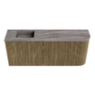 Mondiaz JOYA-DLUX 101.6cm toiletmeubel - ronding rechts kleur Dusk - Wastafel FAYE positie Links 1 kraangat kleur Oza. SW1426018