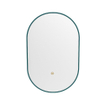 Mondiaz GLOW Miroir de salle de bains - Ovale - 45x90cm - Éclairage LED indirect - Capteur de mouvement - Smag (Vert) SW1105173