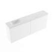 MONDIAZ TURE-DLUX meuble WC 120 cm Talc. EDEN vasque Opalo position gauche. Avec 1 trou de robinet. SW1104157