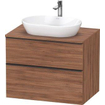 Duravit D-neo Meuble sous vasque 80x55x66.4cm 2 tiroirs Noisetier mat SW641312