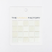 SAMPLE The Mosaic Factory Amsterdam Carrelage mosaïque - 2x2x0.4cm - pour mur et sol pour intérieur et extérieur carré - verre blanc Mix SW861864