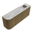 Mondiaz JOYA-DLUX 101.6cm toiletmeubel - ronding links kleur Dusk - Wastafel FAYE positie Rechts Zonder kraangat kleur Glace. SW1423174