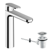 Hansgrohe Vernis wastafelkraan 169 highriser met waste chroom SW651357