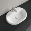 Villeroy & boch architectura lavabo à encastrer 60x45x17cm ovale 1 trou pour robinet sans trou de trop-plein céramique blanche alpin brillante SW762329