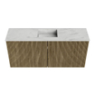 Mondiaz JOYA-DLUX 90cm meuble de salle de bains - couleur Dusk - Vasque FAYE position Milieu 1 trou de robinet couleur Opalo. SW1423310