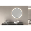 Wiesbaden Novi spiegel rond met LED, dimbaar 80 cm mat zwart SW796261