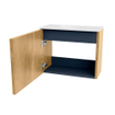 Mondiaz JOYA 50cm meuble de toilette - couleur Oak - Vasque FAYE position Gauche 1 trou de robinet couleur Talc. SW1421092
