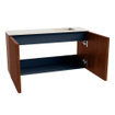Mondiaz JOYA-DLUX 80cm meuble de salle de bains - couleur Ruby - Vasque FAYE position Droite Sans trou de robinet couleur Meli. SW1425353