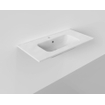 Arcqua Pakaru lavabo 91x46cm avec trop-plein 1 trou de robinet 1 vasque céramique brillant blanc SW374581