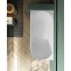ZEZA Blend baignoire semi-îlot d'angle - nervuré - gauche - 170x80x58cm - avec vidage - acrylique - blanc mat SW962842