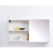 Nemo Go Ensemble de meuble - 120x65x45.5cm - 2 tiroirs - sans poignée - 2 vasque Blanc mat - 2 trous de robinet - avec armoire toilette - MDF standard white SW911668