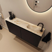 MONDIAZ TURE-DLUX Meuble toilette - 100cm - Urban - EDEN - vasque Frappe - position droite - 1 trou de robinet SW1102621