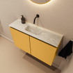 MONDIAZ TURE-DLUX Meuble toilette - 80cm - Ocher - EDEN - vasque Ostra - position centrale - sans trou de robinet SW1104929