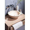 Forzalaqua Roma vasque 40x40x15cm Ronde Pierre naturelle Travertin adouci FO100004