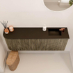 Mondiaz JOYA 111.6cm meuble de salle de bains - arrondi gauche couleur Dusk - Vasque FAYE position Droite 1 trou de robinet couleur Urban. SW1421671