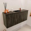 Mondiaz JOYA-DLUX 90cm toiletmeubel - kleur Shadow - Wastafel FAYE positie Midden 1 kraangat kleur Lava. SW1422847