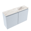 MONDIAZ TURE-DLUX Meuble toilette - 80cm - Clay - EDEN - vasque Frappe - position droite - 1 trou de robinet SW1102690