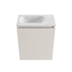 MONDIAZ TURE-DLUX Meuble toilette - 40cm - Linen - EDEN - vasque Opalo - position gauche - 1 trou de robinet SW1104393