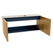 Mondiaz JOYA-DLUX 100cm meuble de salle de bains WC - couleur Oak - Vasque FAYE position Milieu Sans trou de robinet couleur Nata. SW1424025