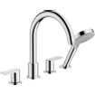 Hansgrohe Vernis Shape Ensemble de garniture pour robinet de baignoire 211mm 4 trous chrome SW651553