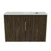 Mondiaz JOYA-DLUX 60cm toiletmeubel - kleur Shadow - Wastafel FAYE positie Rechts 1 kraangat kleur Opalo. SW1422919