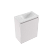 MONDIAZ TURE-DLUX meuble WC 40 cm Cale. EDEN lavabo Opalo position droite. Sans trou de robinet. SW1104213