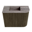 Mondiaz JOYA-DLUX 51.6cm toiletmeubel - ronding rechts kleur Shadow - Wastafel FAYE positie Links 1 kraangat kleur Oza. SW1425055