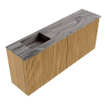 Mondiaz JOYA-DLUX 100cm meuble de salle de bains - couleur Oak - Vasque FAYE position Gauche Sans trou de robinet couleur Sombra. SW1426239