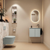 MONDIAZ TURE-DLUX Meuble toilette - 60cm - Greey - EDEN - vasque Glace - position droite - 1 trou de robinet SW1103337