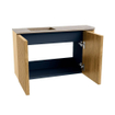 Mondiaz JOYA-DLUX 71.6cm toiletmeubel - ronding rechts kleur Oak - Wastafel FAYE positie Links 1 kraangat kleur Arena. SW1423870