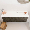 Mondiaz JOYA 100cm meuble de salle de bains WC - couleur Shadow - Vasque FAYE position Droite 1 trou de robinet couleur Talc. SW1421445