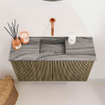 Mondiaz JOYA-DLUX 70cm toiletmeubel - kleur Dusk - Wastafel FAYE positie Midden Zonder kraangat kleur Sombra. SW1426133