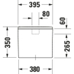 Duravit ME by Starck réservoir double chasse + mécanisme intérieur avec arrivée d'eau par le bas à gauche 6L double chasse blanc SW84192