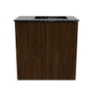 Mondiaz JOYA-DLUX 40cm toiletmeubel - kleur Walnut - Wastafel FAYE positie Rechts Zonder kraangat kleur Lava. SW1422412
