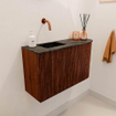 Mondiaz JOYA-DLUX Meuble de toilette 71,6cm - arrondi droit couleur Ruby - Lavabo FAYE position Gauche Sans trou de robinet couleur Lava. SW1423646