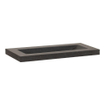 Saniclass Corestone small Meubelwastafel - 80x40x5cm - zonder overloop - wasbak midden - zonder kraangat - natuursteen - basalt SW23894