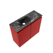 MONDIAZ TURE-DLUX Meuble toilette - 60cm - Fire - EDEN - vasque Lava - position gauche - sans trou de robinet SW1103773