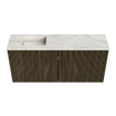 Mondiaz JOYA-DLUX 90cm toiletmeubel - kleur Shadow - Wastafel FAYE positie Links 1 kraangat kleur Ostra. SW1423051