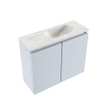 MONDIAZ TURE-DLUX Meuble toilette - 60cm - Clay - EDEN - vasque Ostra - position droite - sans trou de robinet SW1104753