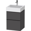 Duravit D-neo Meuble sous vasque 48.4x44.2x62.5cm 2 tiroirs Graphite mat SW641024