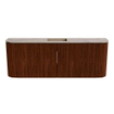 Mondiaz JOYA-DLUX Meuble de toilette 113,2 cm - arrondis gauche et droite couleur Ruby - Vasque FAYE position Milieu Sans trou de robinet couleur Arena SW1425322