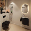 MONDIAZ TURE-DLUX Meuble toilette - 40cm - Urban - EDEN - vasque Opalo - position droite - 1 trou de robinet SW1104129